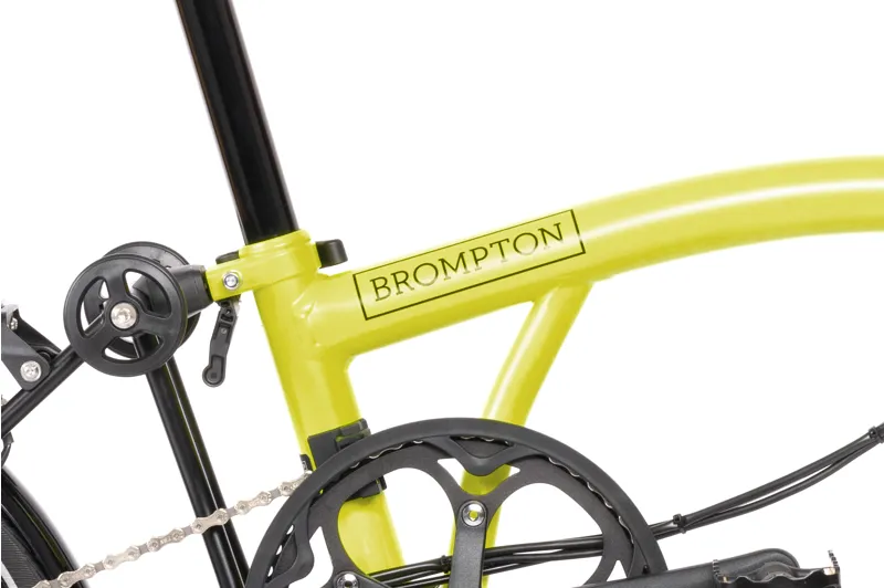Brompton Electric C Line Explore 12 Speed Folding Bike 2024 in Yuzu Lime-5